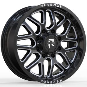 Revenge Offroad RV-206 20X12 Wheels 8x165.1 Bolt Pattern - Black & Milled Finish